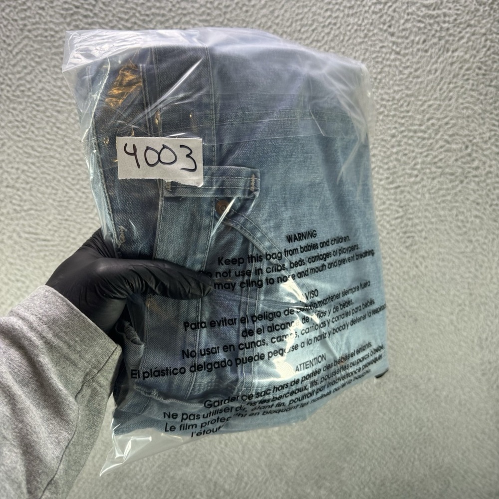 Vintage LEE Carpenter Jeans Mens 35x34 Blue Faded Y2K Baggy Straight Dungarees - Picture 13 of 13